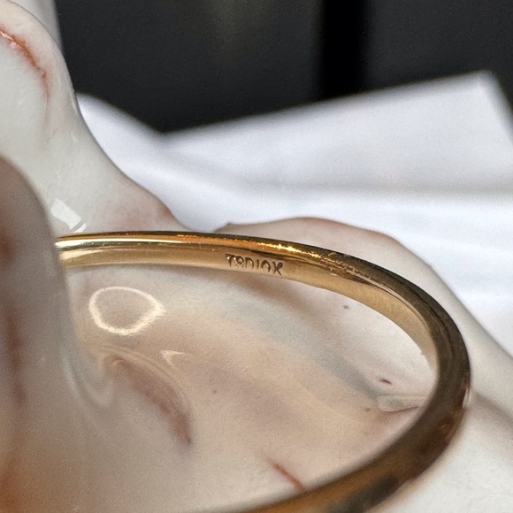 10KYG Aquamarine-Emerald Cluster Ring—NWOT - Picture 7 of 8